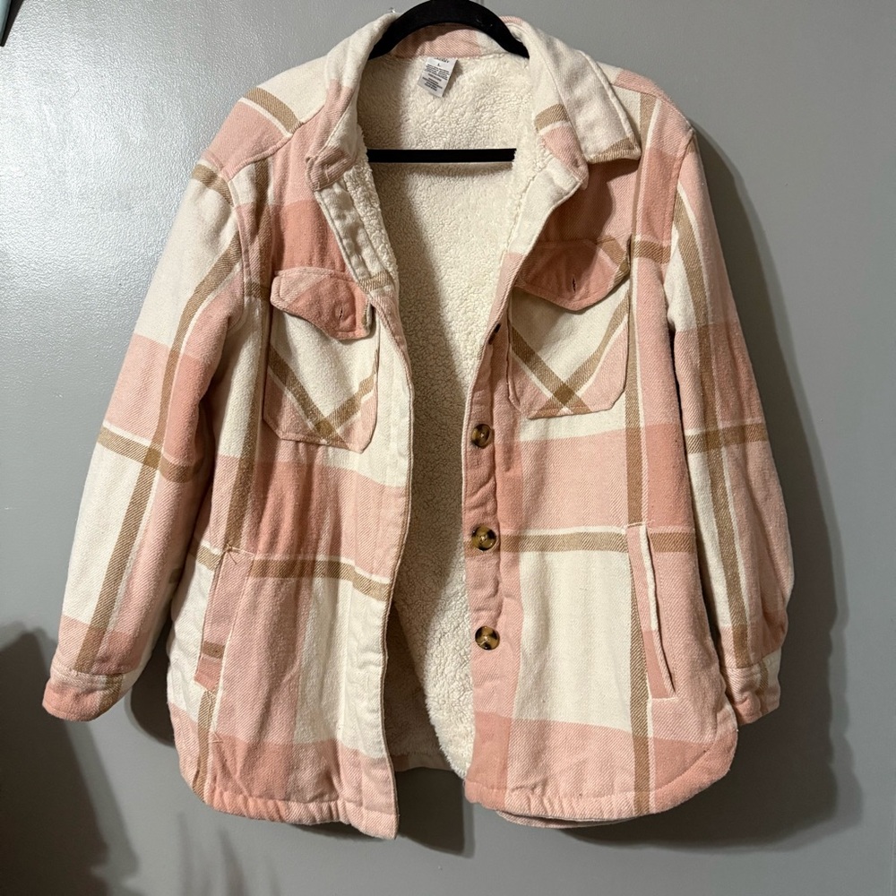 Plaid Button-Up Jacket